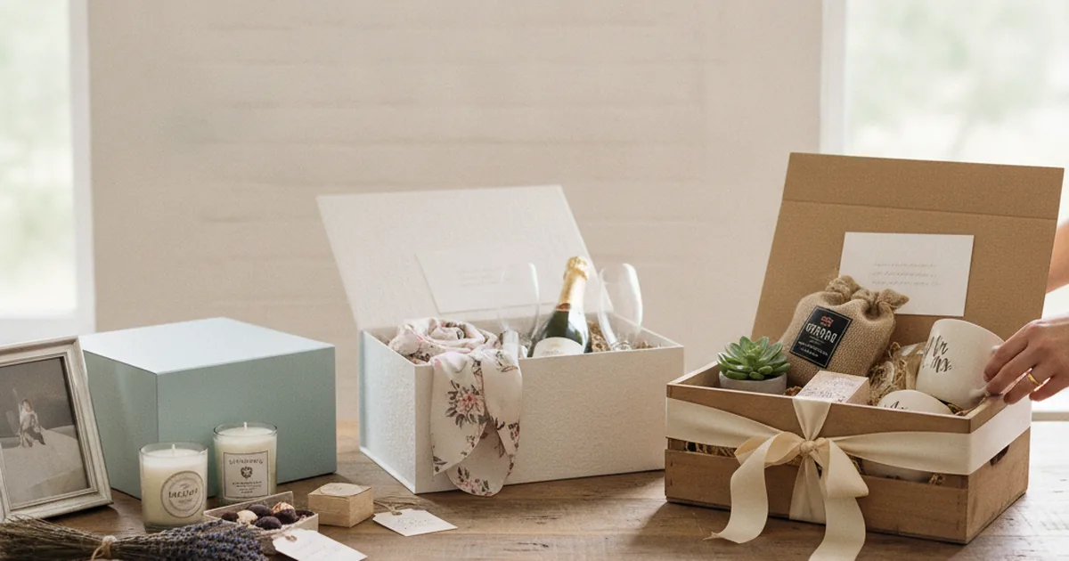 Die schönsten Geschenkboxen zur Hochzeit: Fertig geschnürt oder liebevoll selbst zusammengestellt